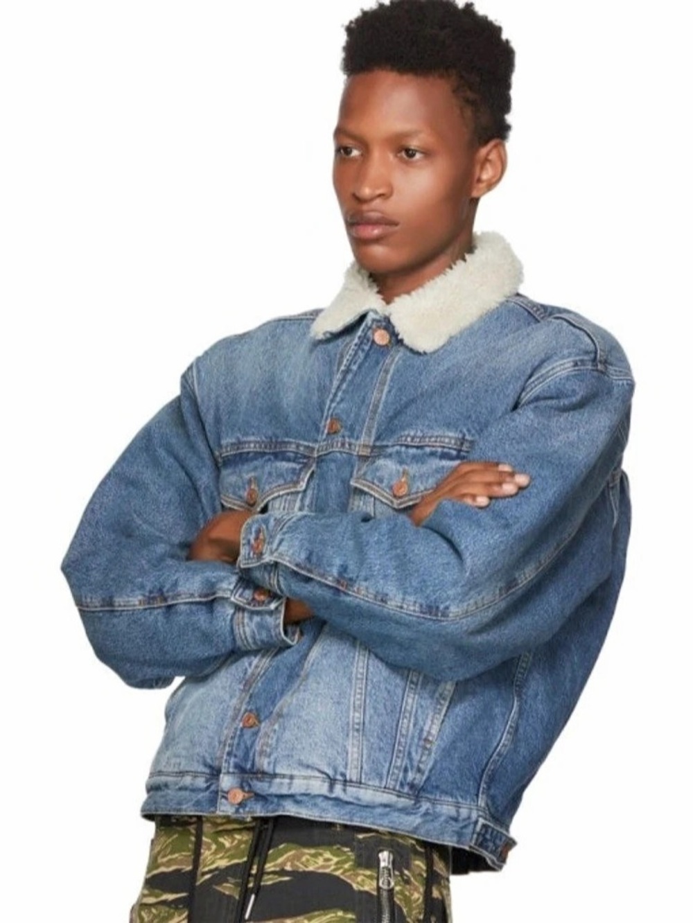 DIESEL DENIM SHERPA JKT men’s Size Small